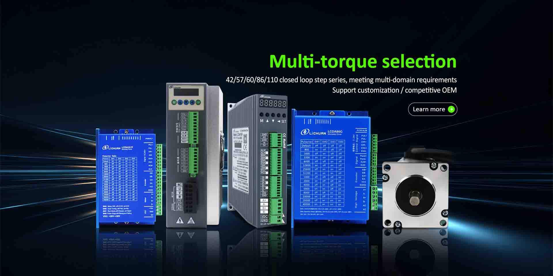 Kina lukket sløjfe åbnet sløjfe stepmotor driver fabrik